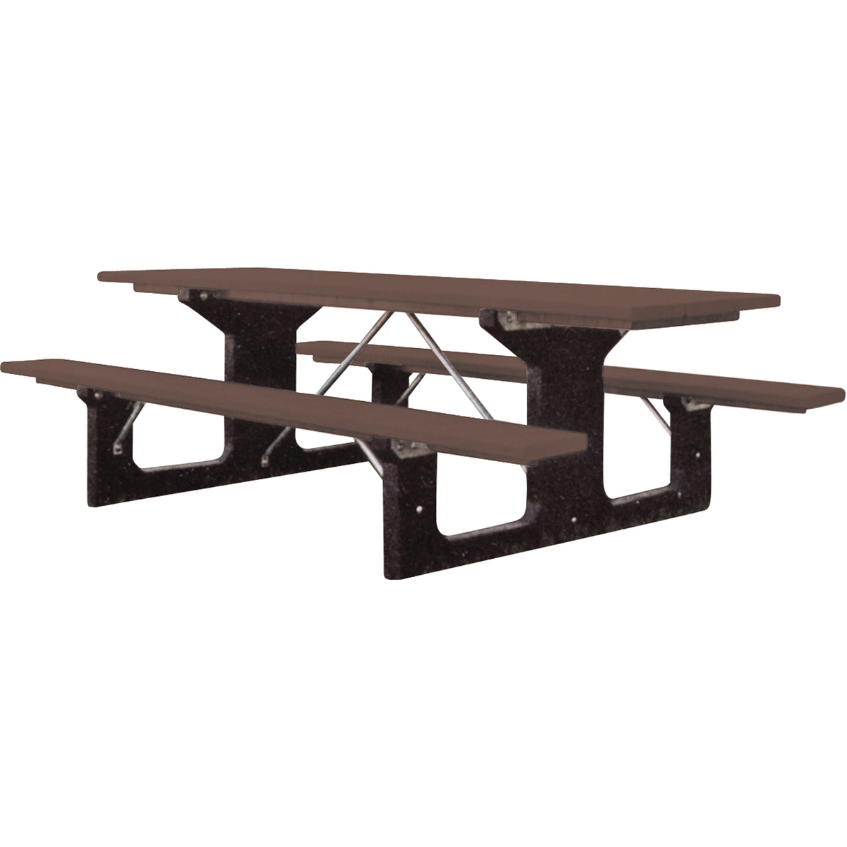 Recycled Plastic Picnic Tables, 6' L x 61-1/2" W, Brown