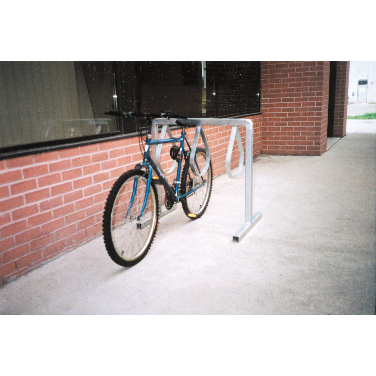 Style Bicycle Rack, Galvanized Steel, 6 Bike Capacity