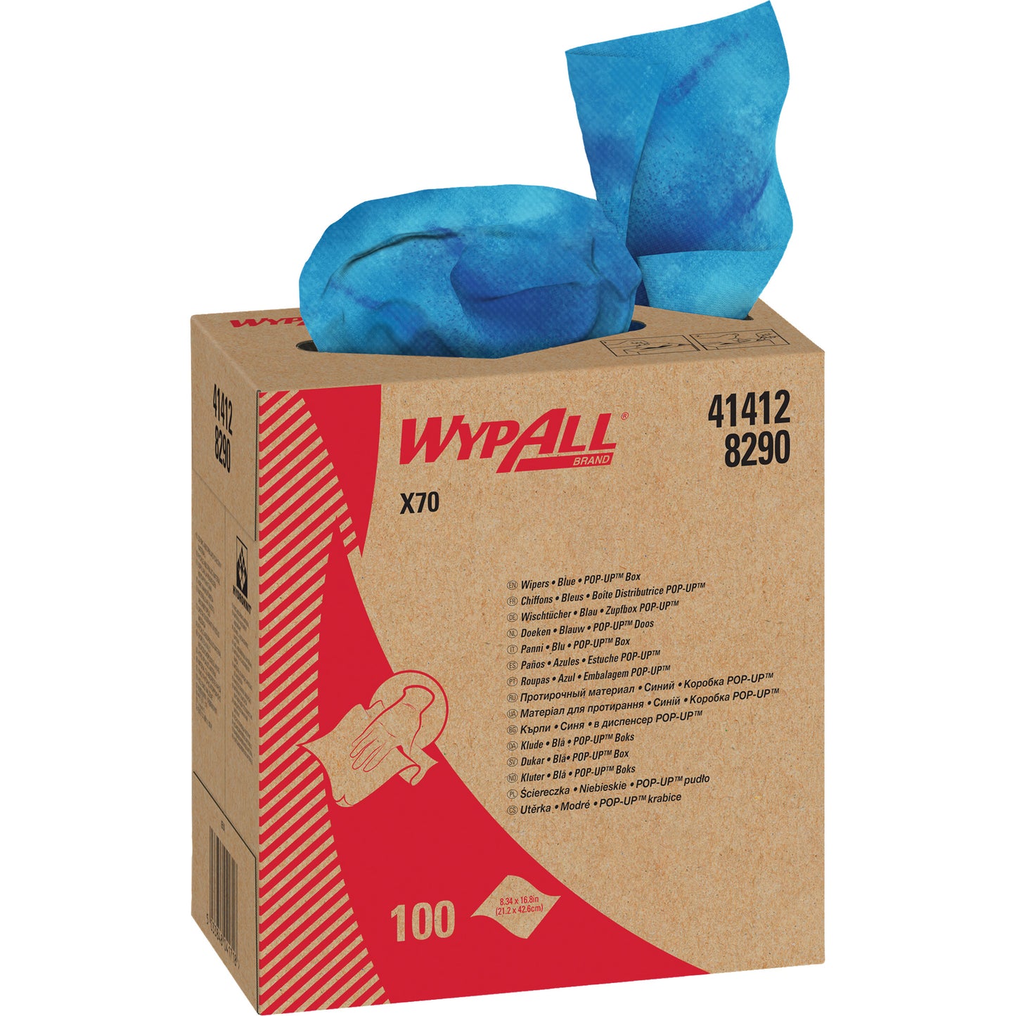 WypAll® X70 Premium Industrial Cloths, Heavy-Duty, 16-4/5" L x 8-1/3" W