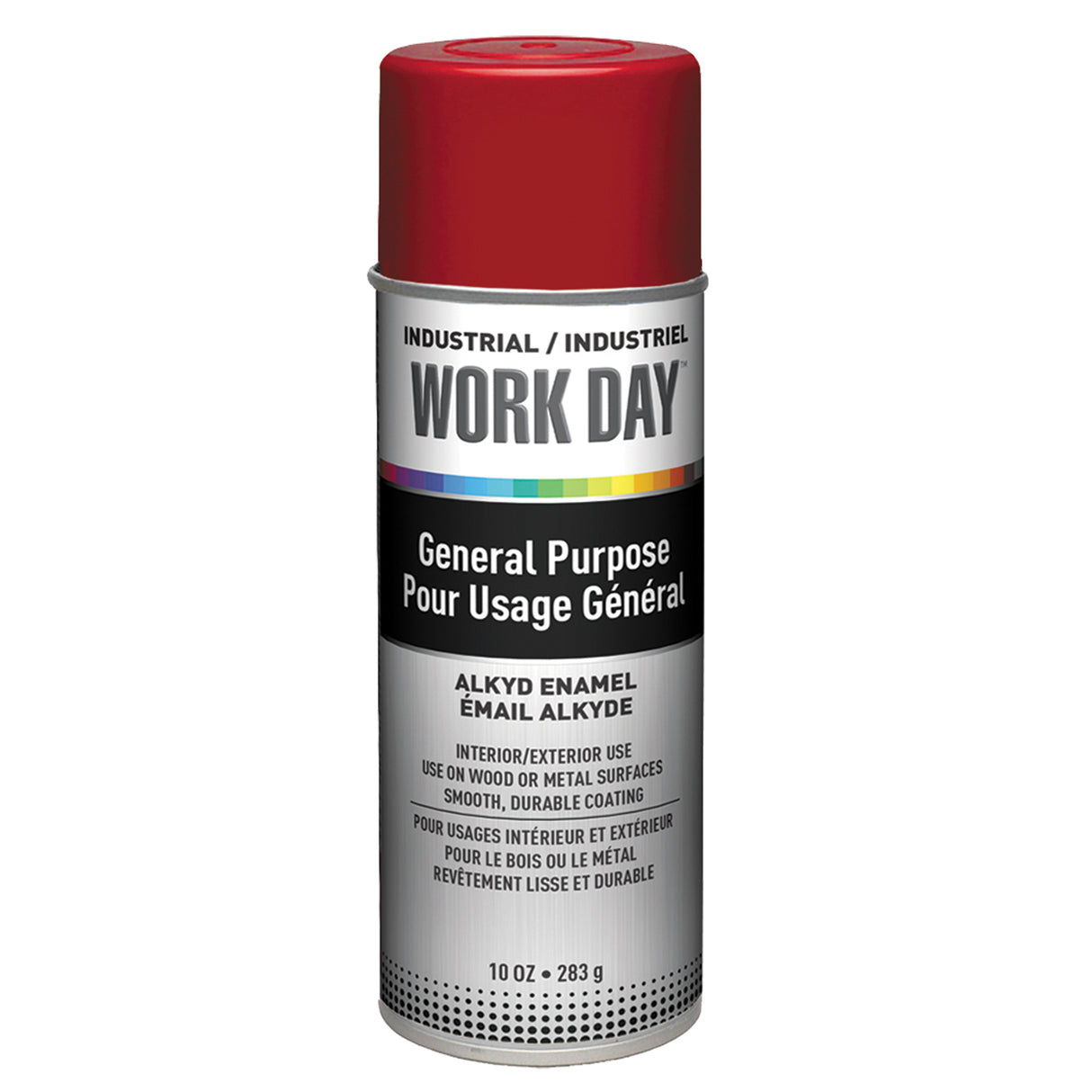 Industrial Enamel Paint, Red, Gloss, 10 oz., Aerosol Can