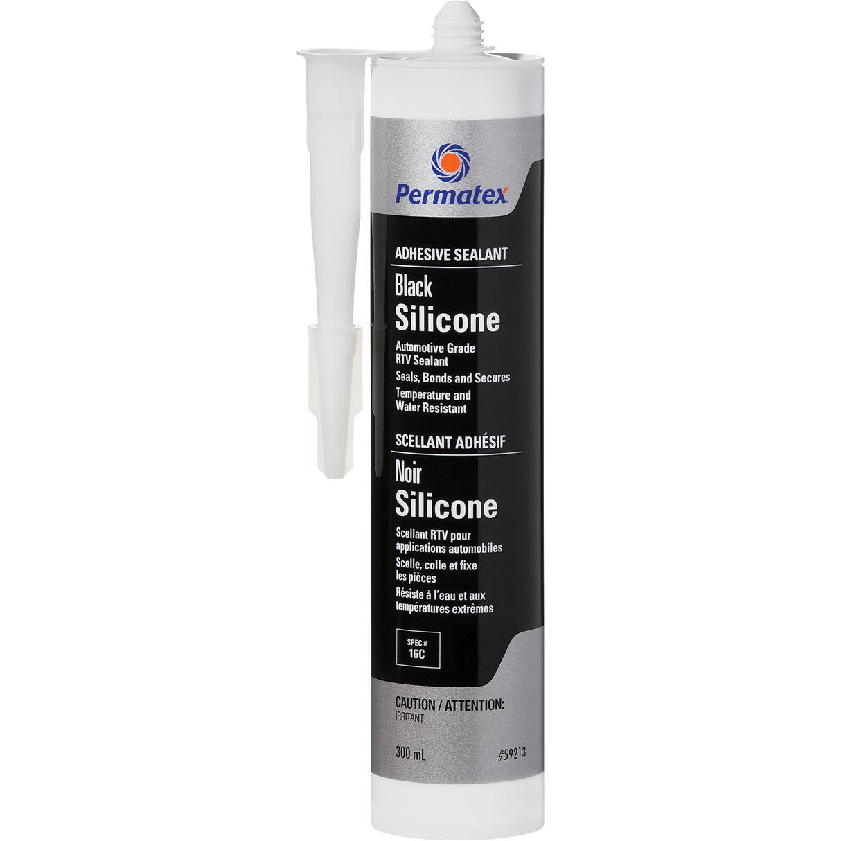 RTV Adhesive Sealant, 300 ml, Cartridge, Black