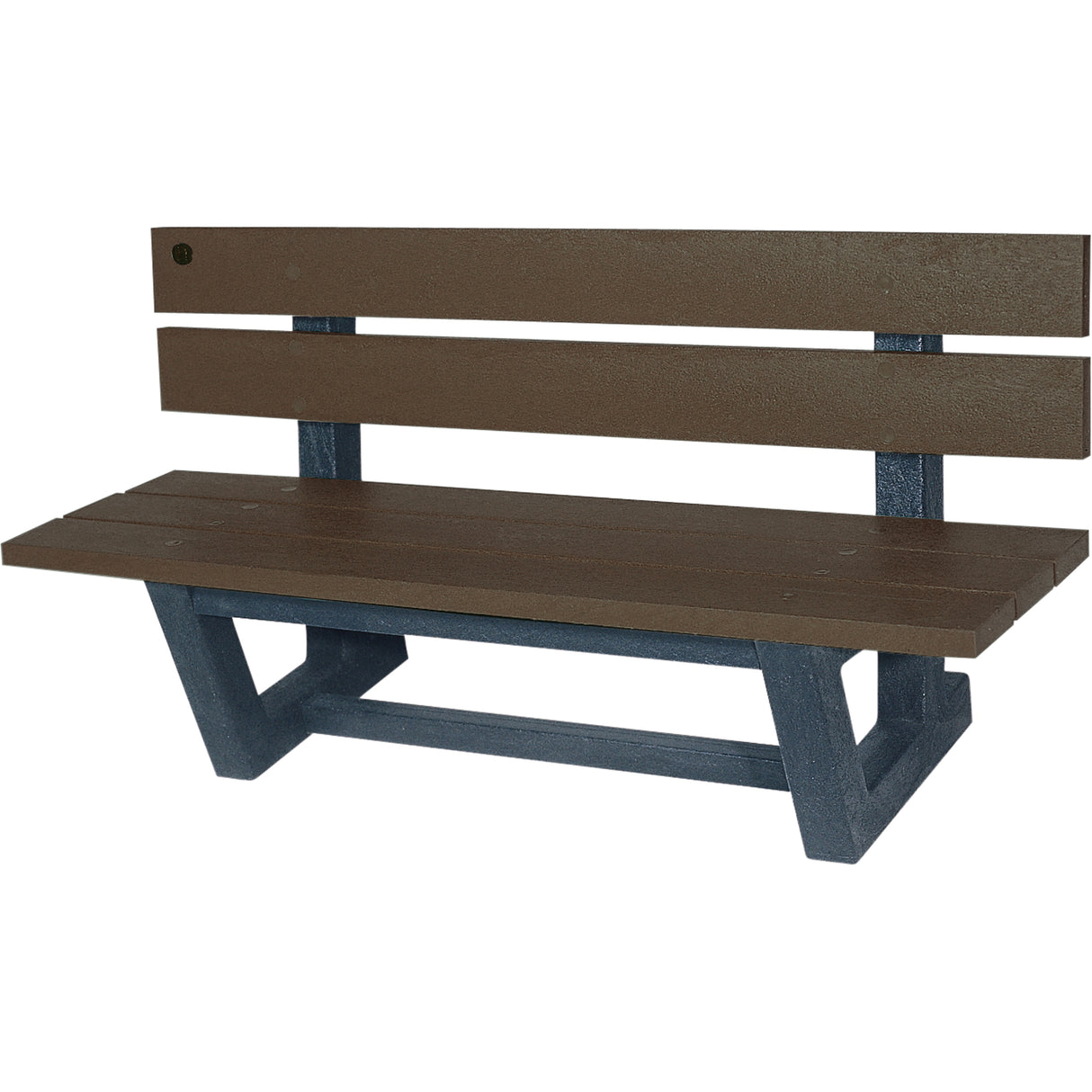 Outdoor Park Benches, Recycled Plastic, 72" L x 23-3/16" W x 29-13/16" H, Umber