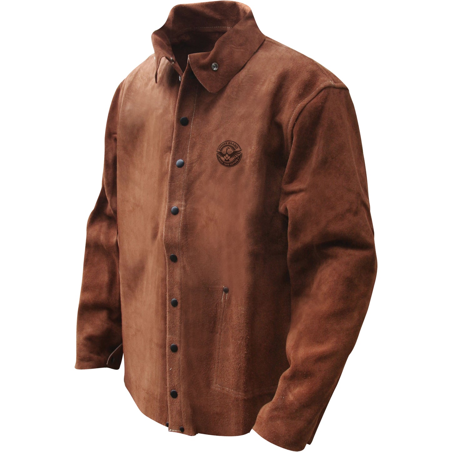 Bob Dale Gloves Gander Brand Split Cowhide Welding Jacket, Leather, X-Large, Brown