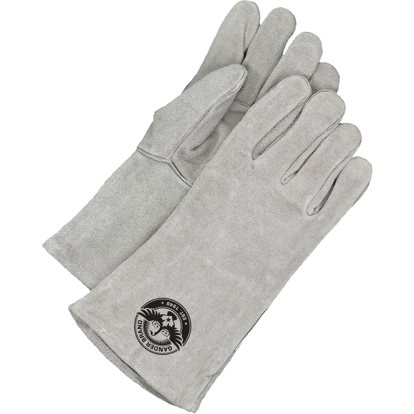 Bob Dale Gloves Gander Brand Welder Gloves with Gauntlet Cuff, Split Cowhide, Size One Size