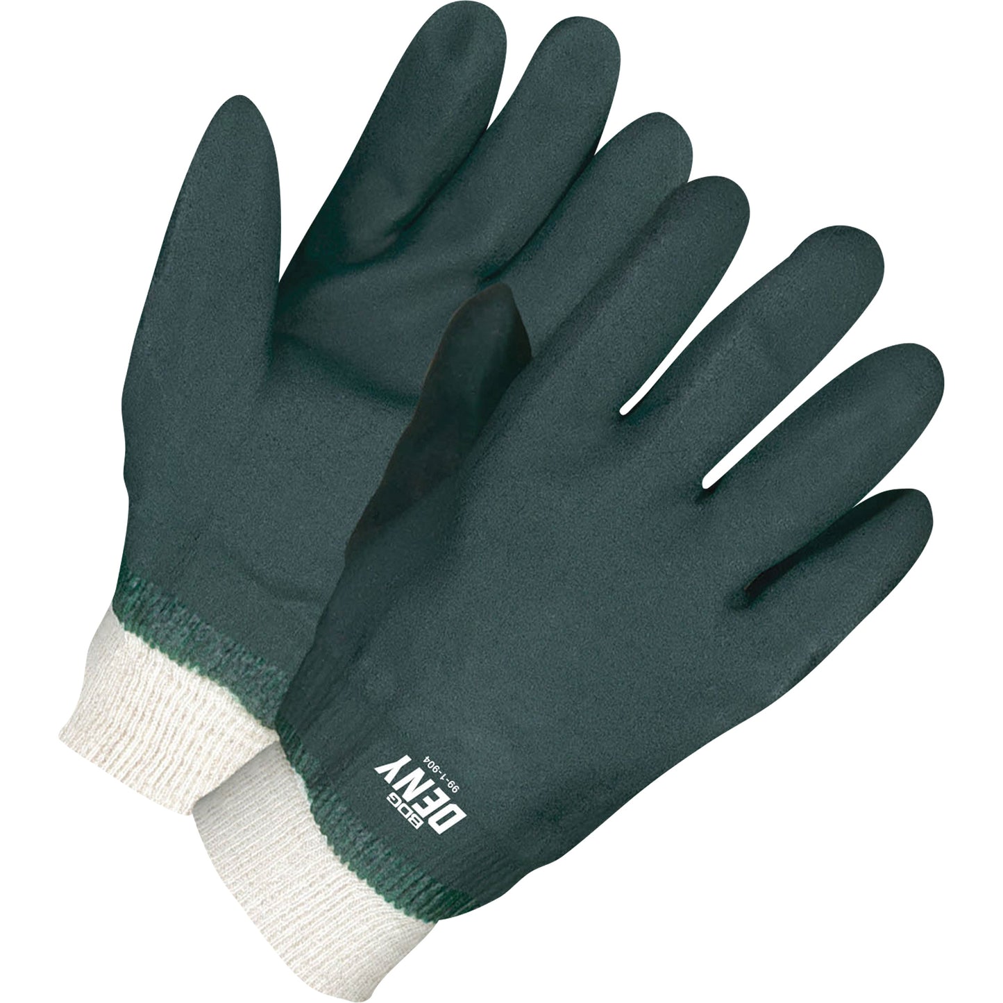 Bob Dale Gloves Deny™ Coated Gloves with Knit Wrists, One Size, PVC Coating, Cotton Shell