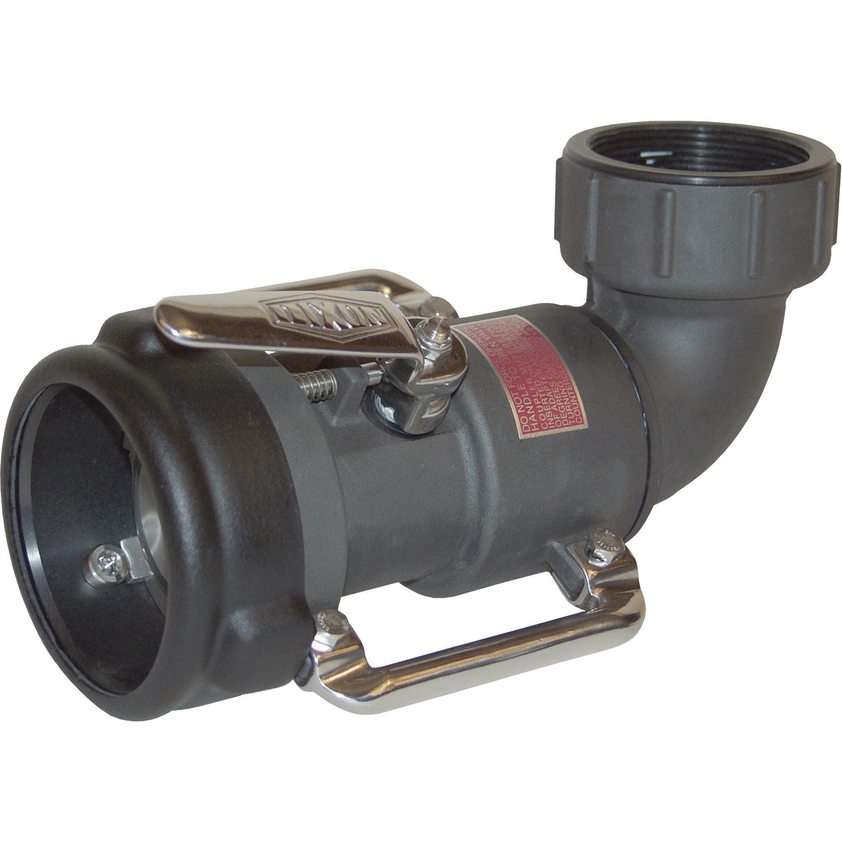 Bayonet Style Dry Disconnect 90° Swivel Coupler, Anodized Aluminum, 3", Female NPT, 85 PSI