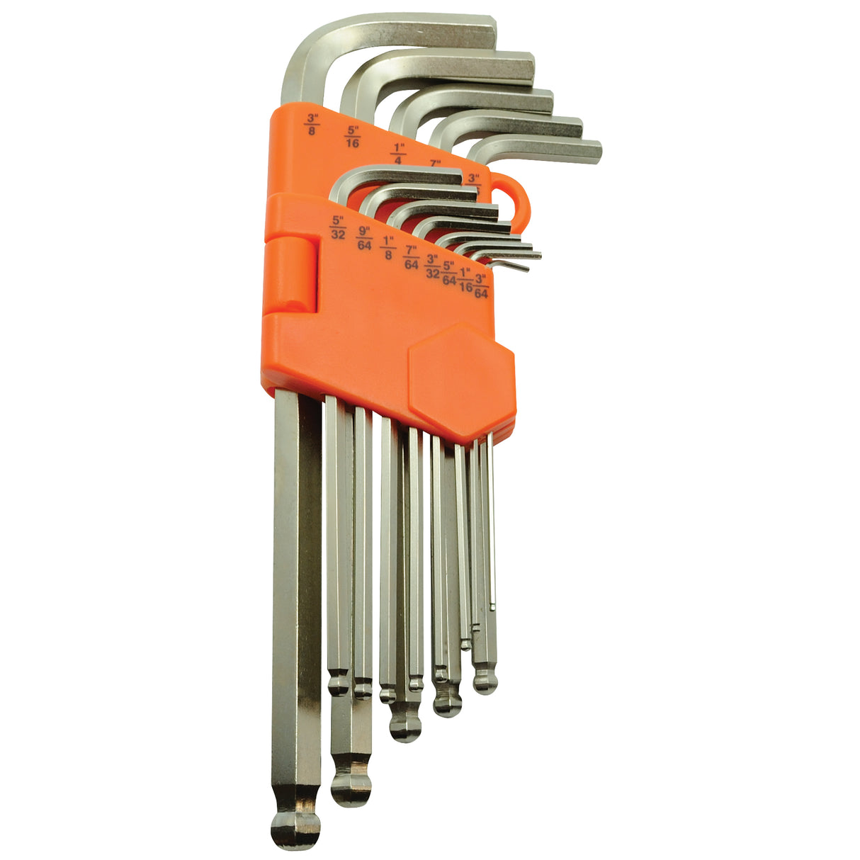 Ball End Hex Key Set, 13 Pcs., Imperial