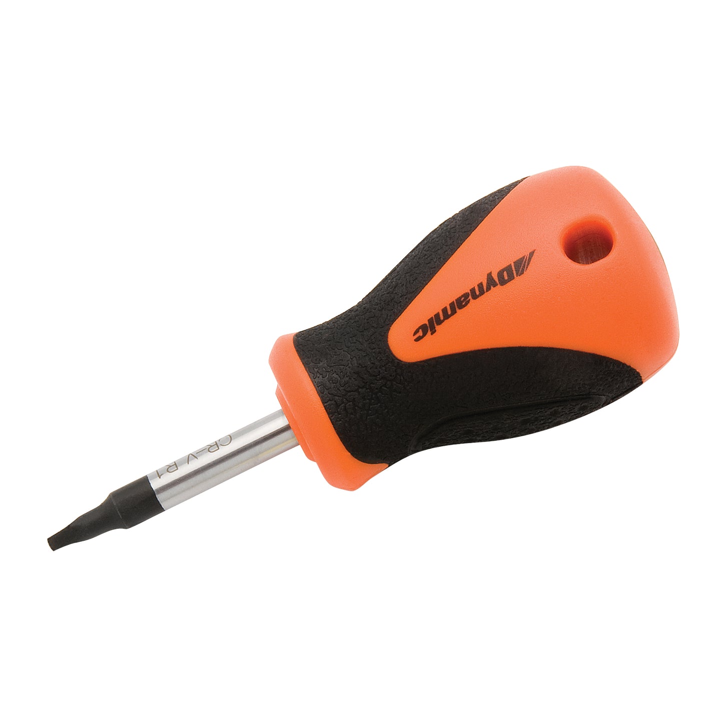 Square Recess Stubby Screwdriver, #1 Tip, Round, 3-4/5" L, Plastic/Wood/Cushion Grip Handle