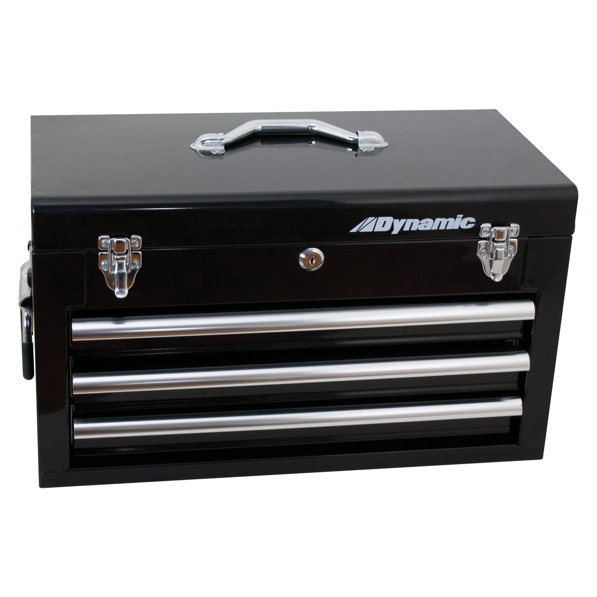 Hand Tool Box with Drawers, 10" D x 20" W x 12" H, Black