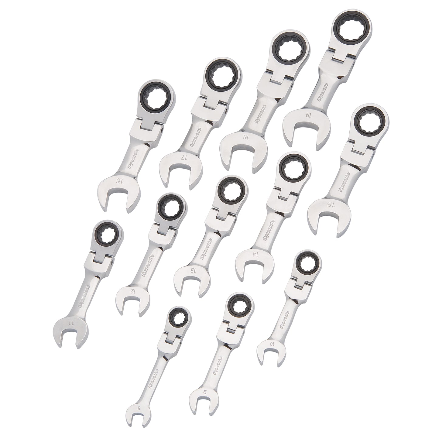 Stubby Wrench Set, Combination, 12 Pieces, Metric