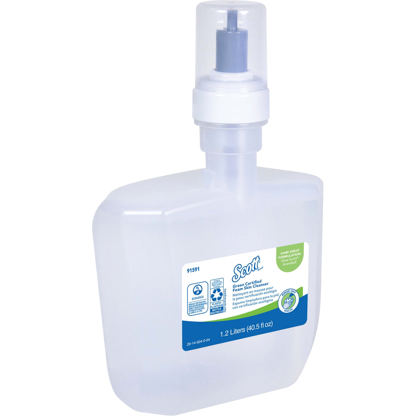 Scott® Essential™ Green Certified Skin Cleanser, Foam, 1.2 L, Unscented