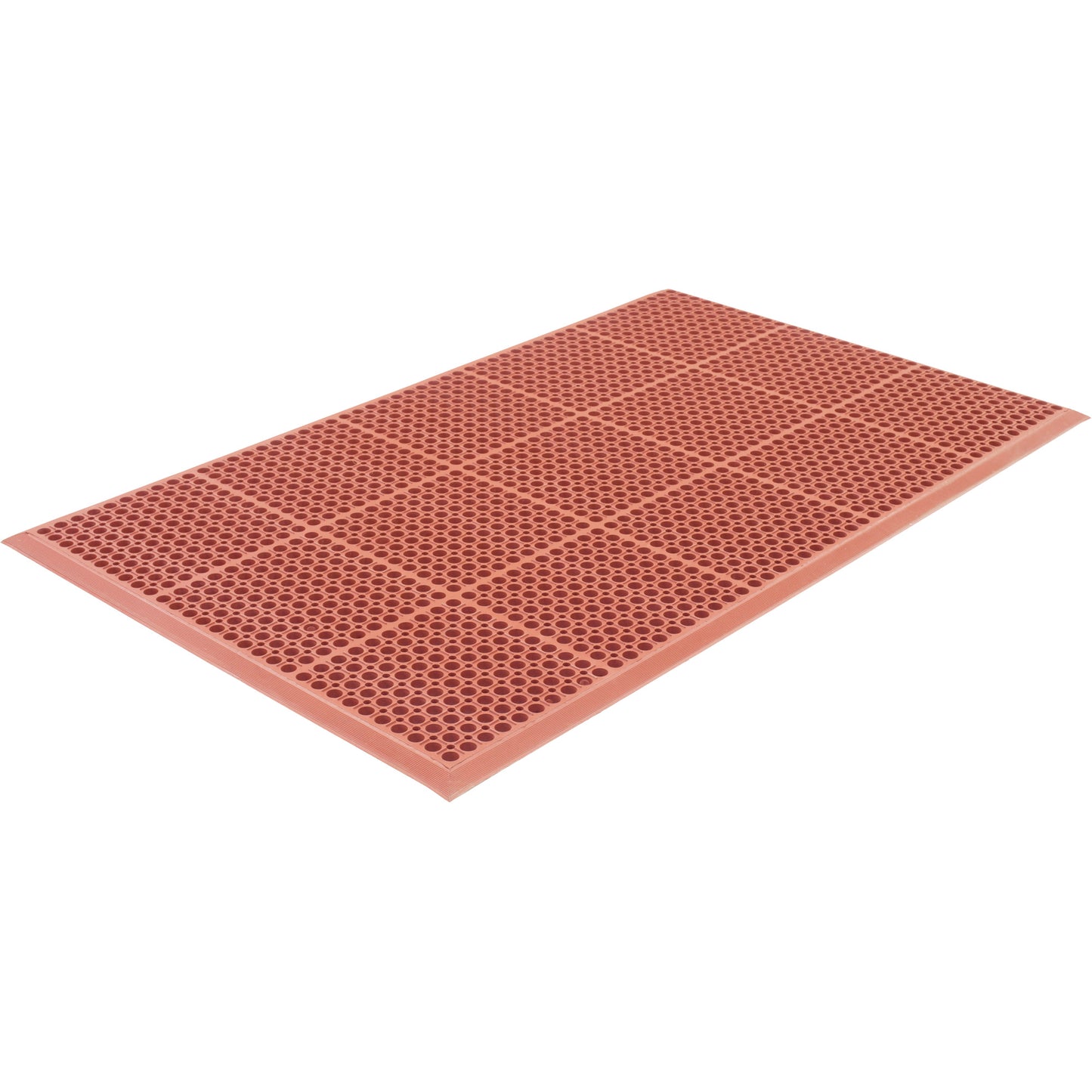 Edgewood Matting Competitor Series Mats, Slotted, 3' x 5' x 7/8", Orange, Natural Rubber