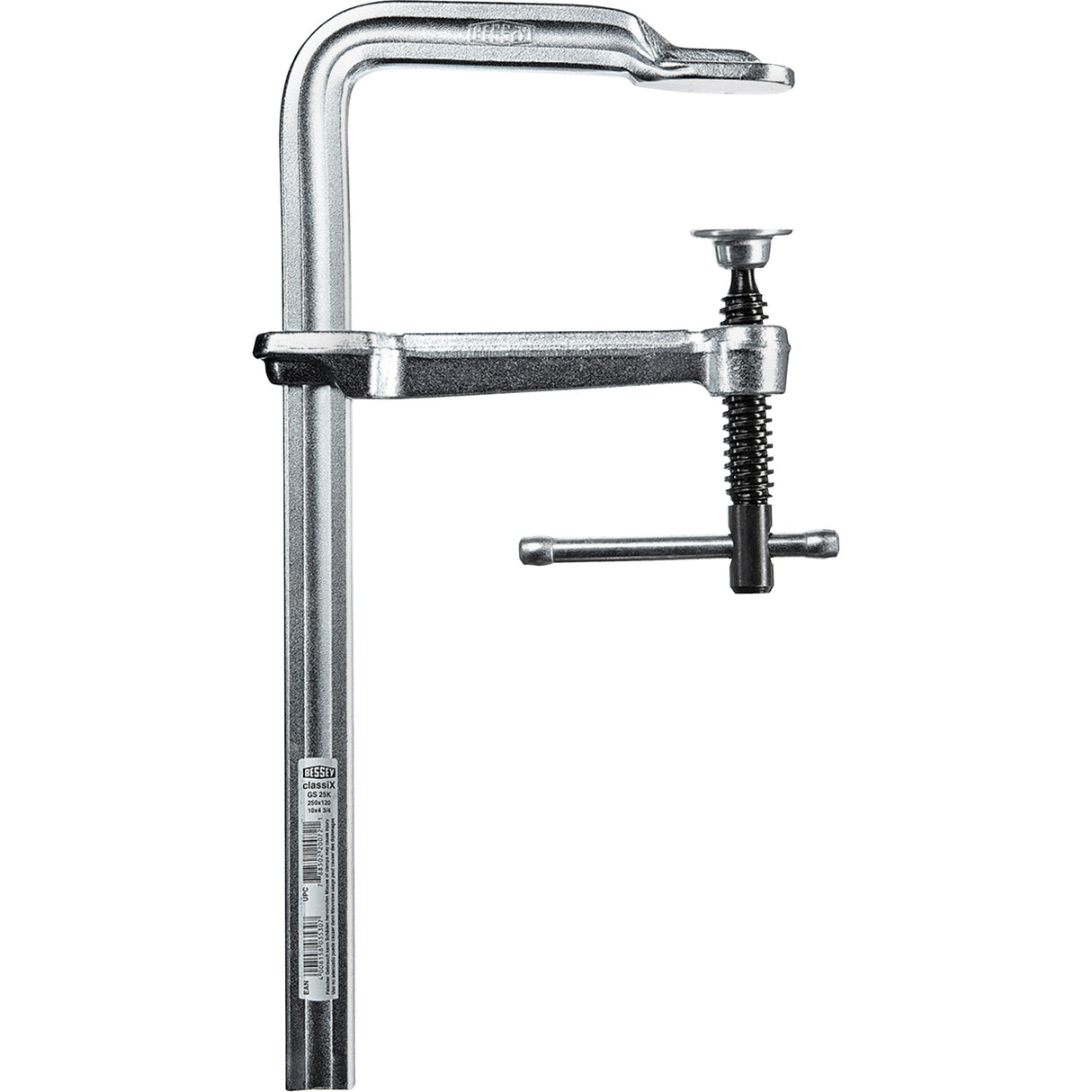 ClassiX® All-Steel Bar Clamp with Tommy Bar, 10" (254 mm) Capacity, 4-3/4" (121 mm) Throat Depth