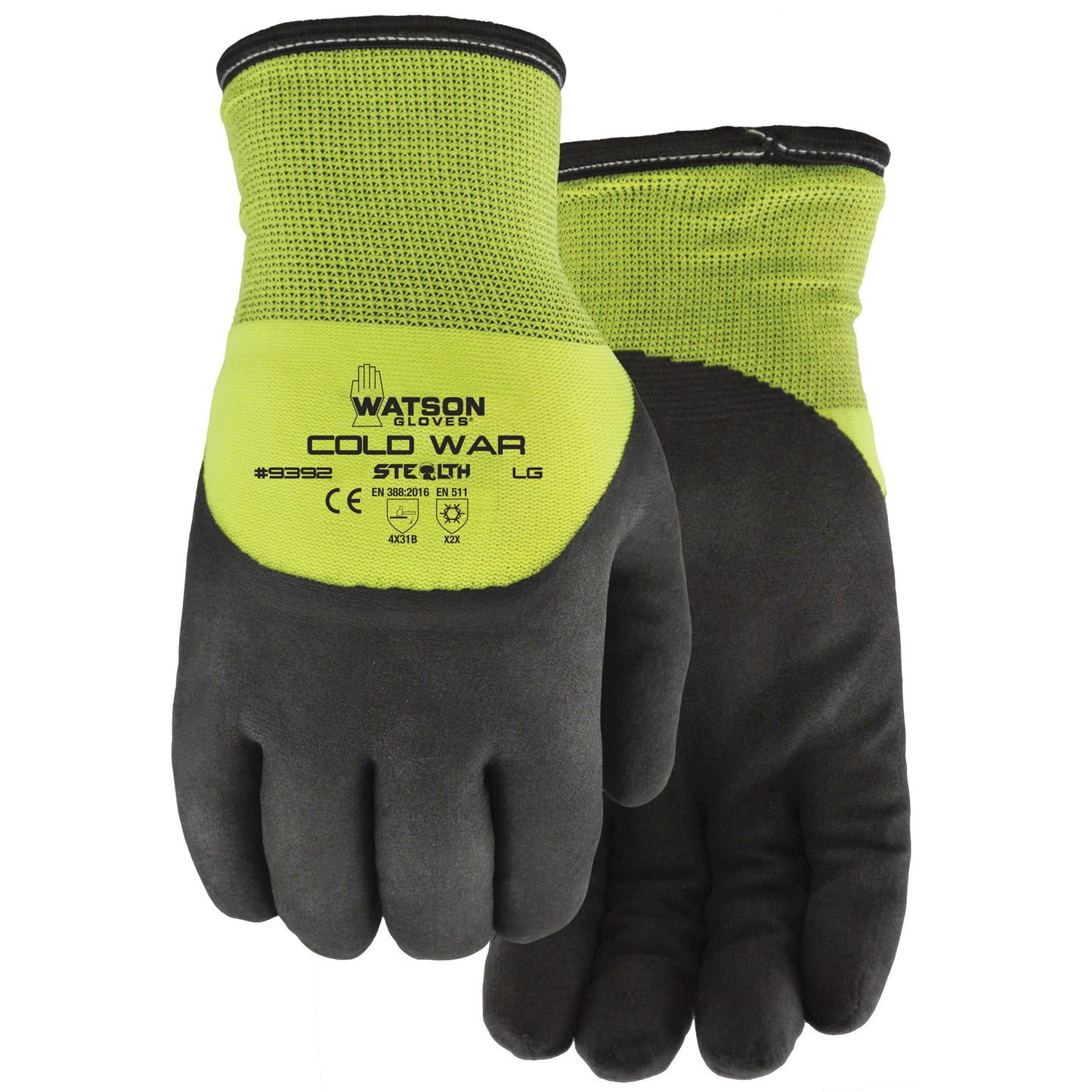 Watson Gloves Stealth Cold War Thermal Gloves, X-Large, Foam Nitrile Coating