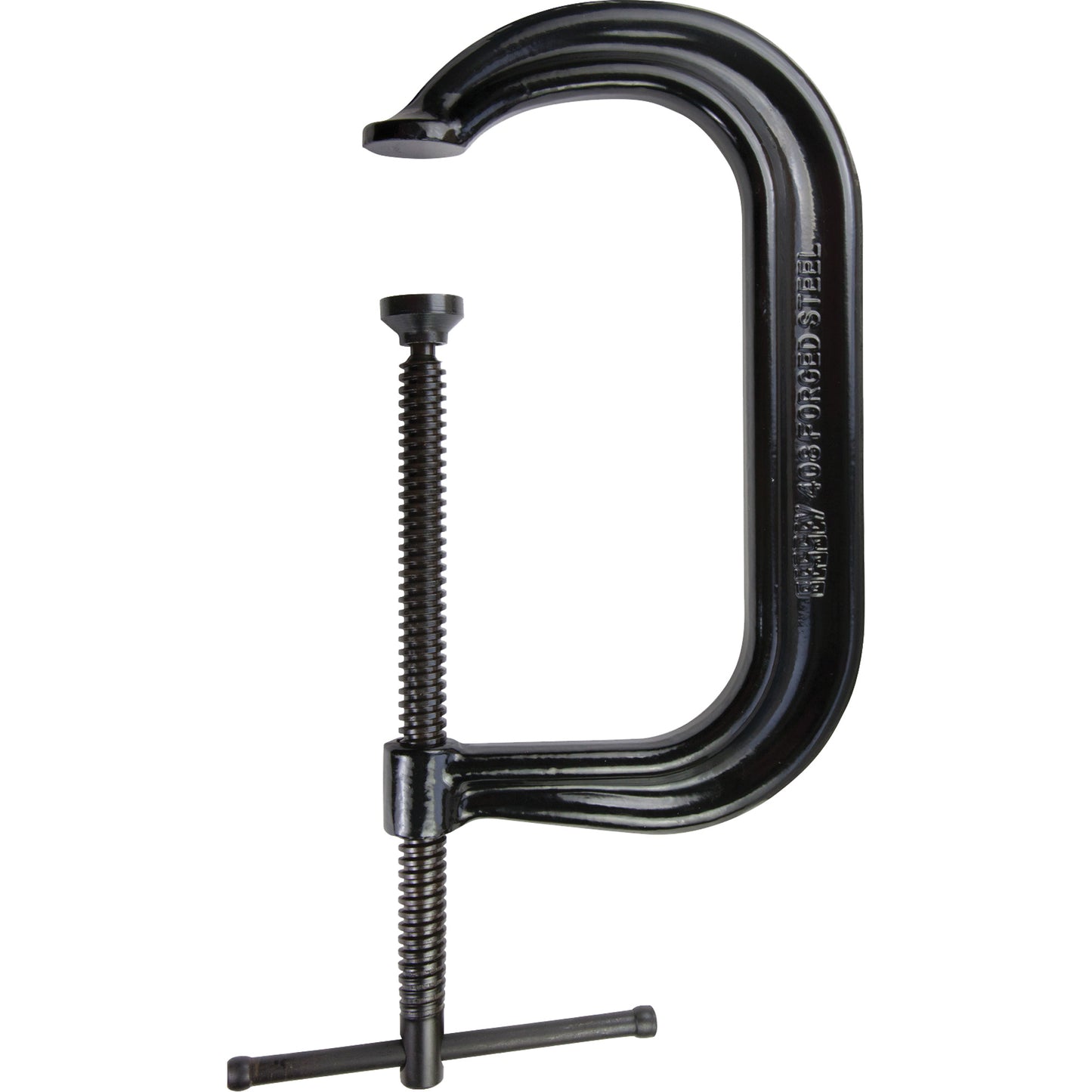 Regular-Duty Deep Throat C-Clamp, 8" (203 mm) Capacity, 5" (127 mm) Throat Depth