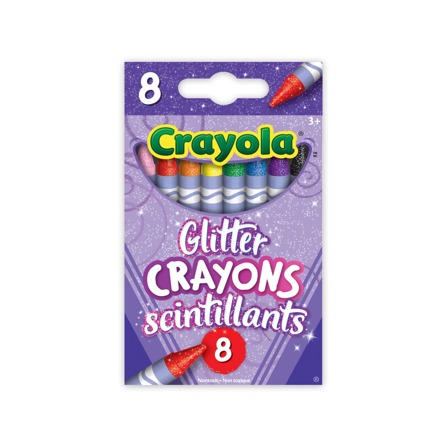 Crayola Glitter Crayons, 8 Count (Case of 48)