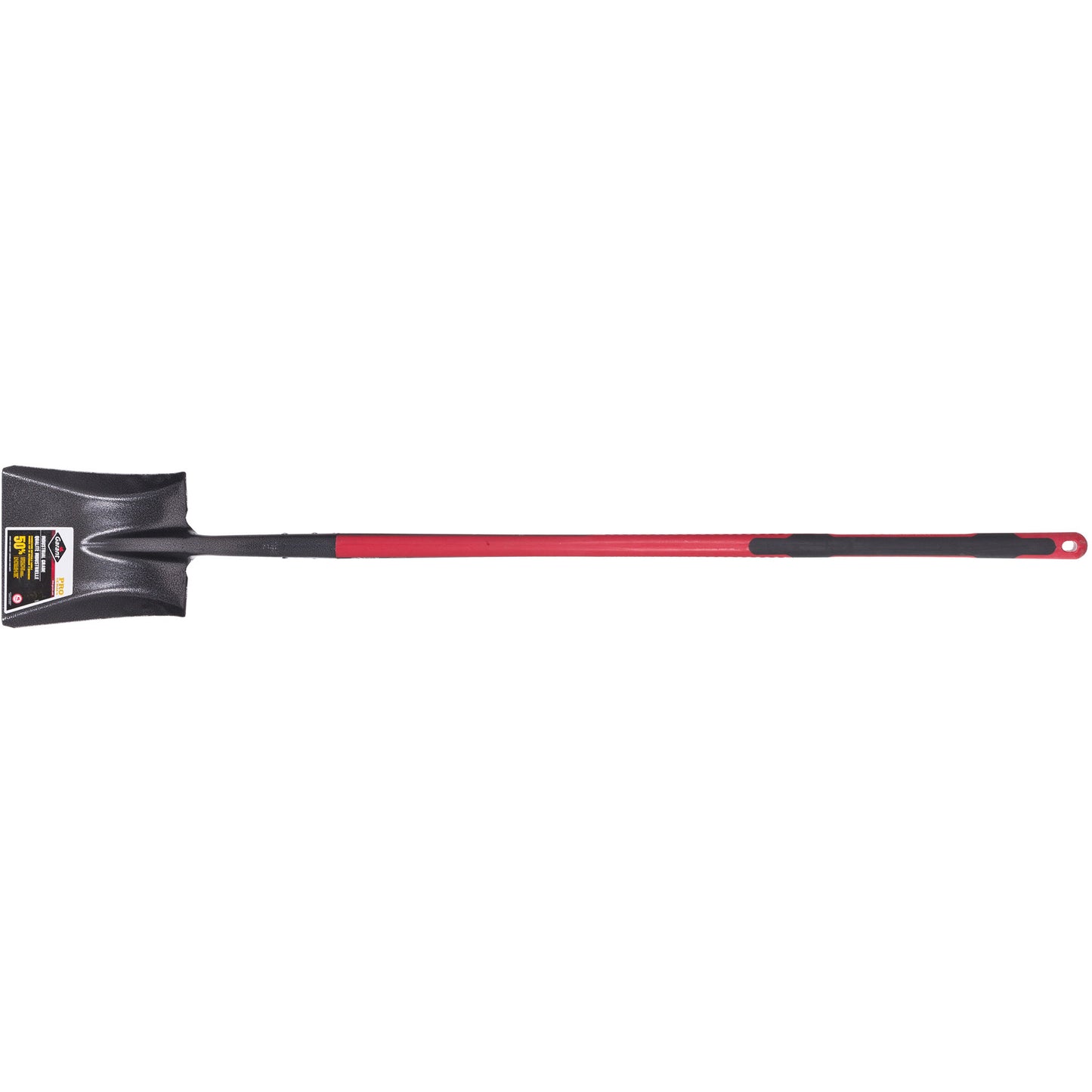 Pro™ Square Point Shovel, Fibreglass, Tempered Steel Blade, Straight Handle, 48" Long
