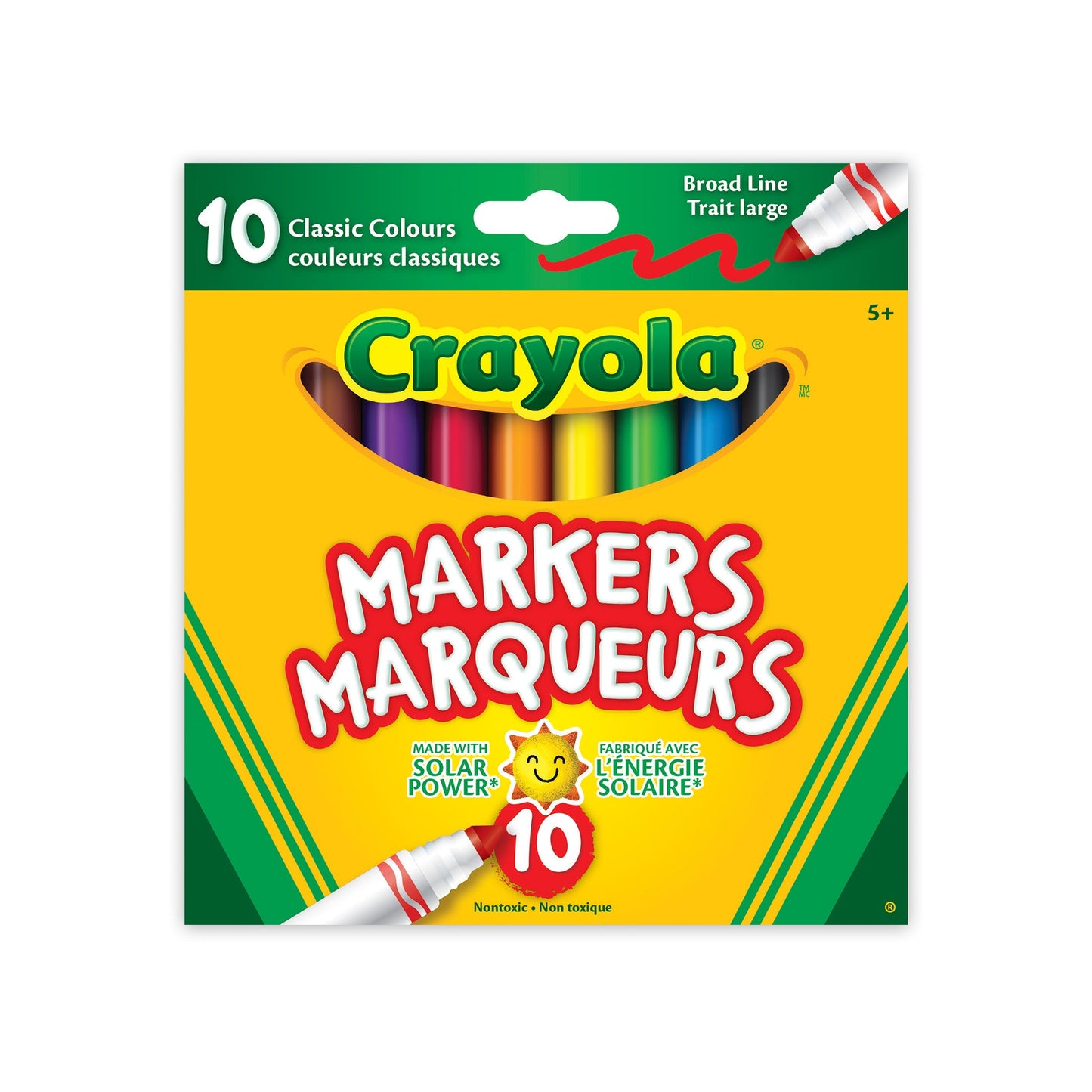 Crayola Broad Line Markers, Classic Colours (Case of 12)