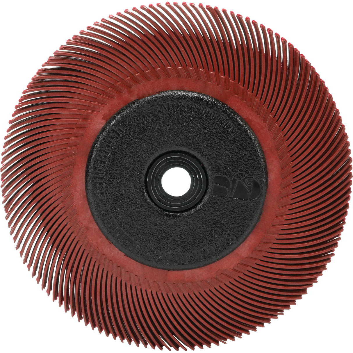 RADIAL BRISTLE BRUSH T-C6" With ADAPTOR 220, Ceramic, 220 Grit, 6" Dia.