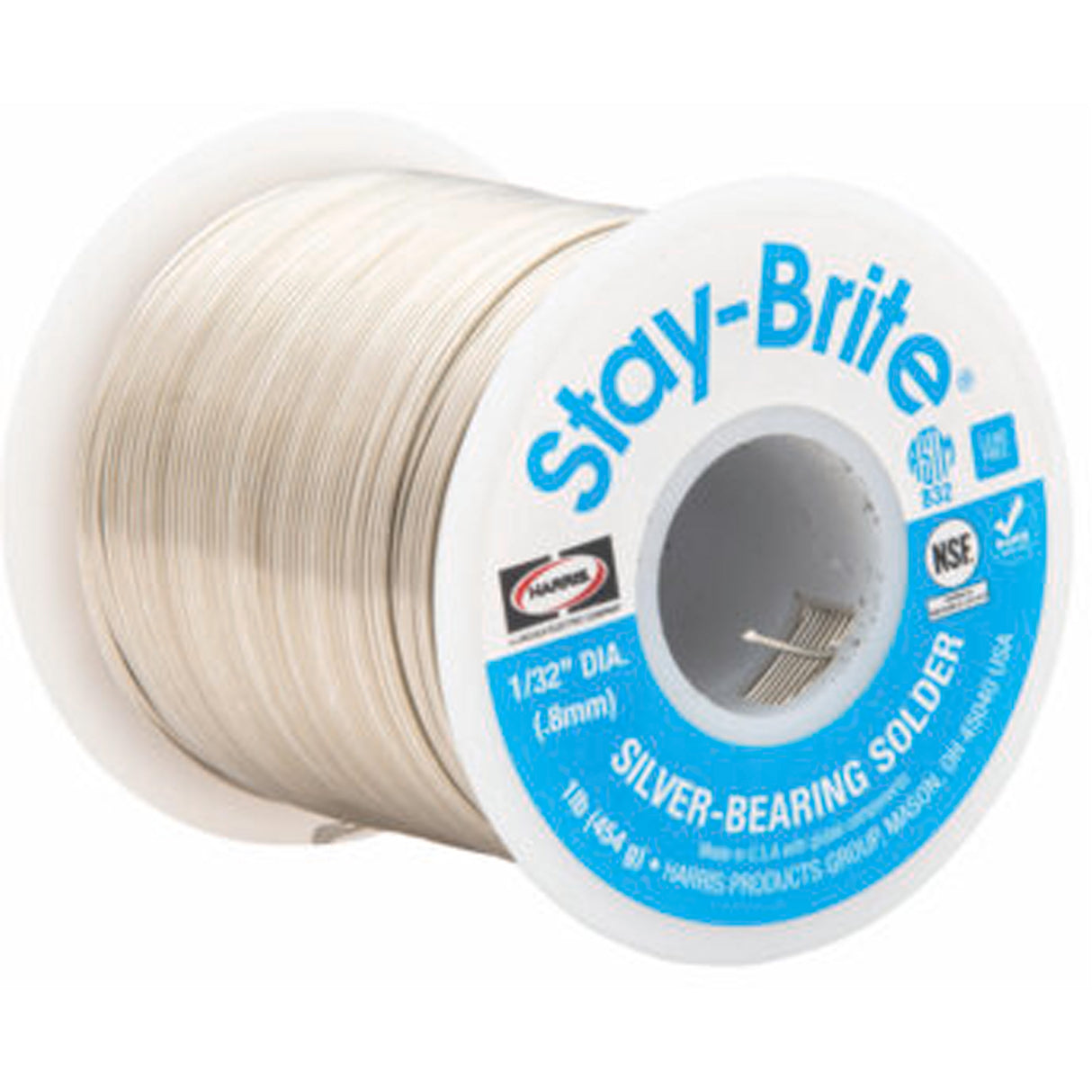 Stay-Brite® Solders, Lead-Free, 96% Tin 4% Silver, Solid Core, 0.09375" Dia.