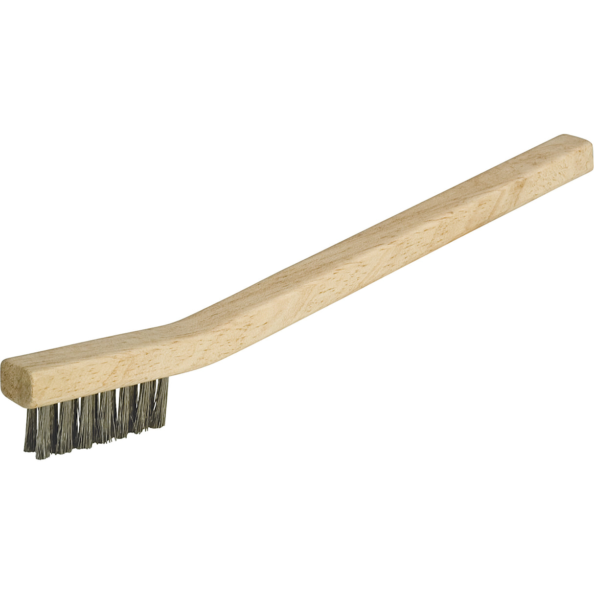 Small Cleaning Industrial-Duty Scratch Brush, Stainless Steel, 3 x 7 Wire Rows, 7-3/4" Long