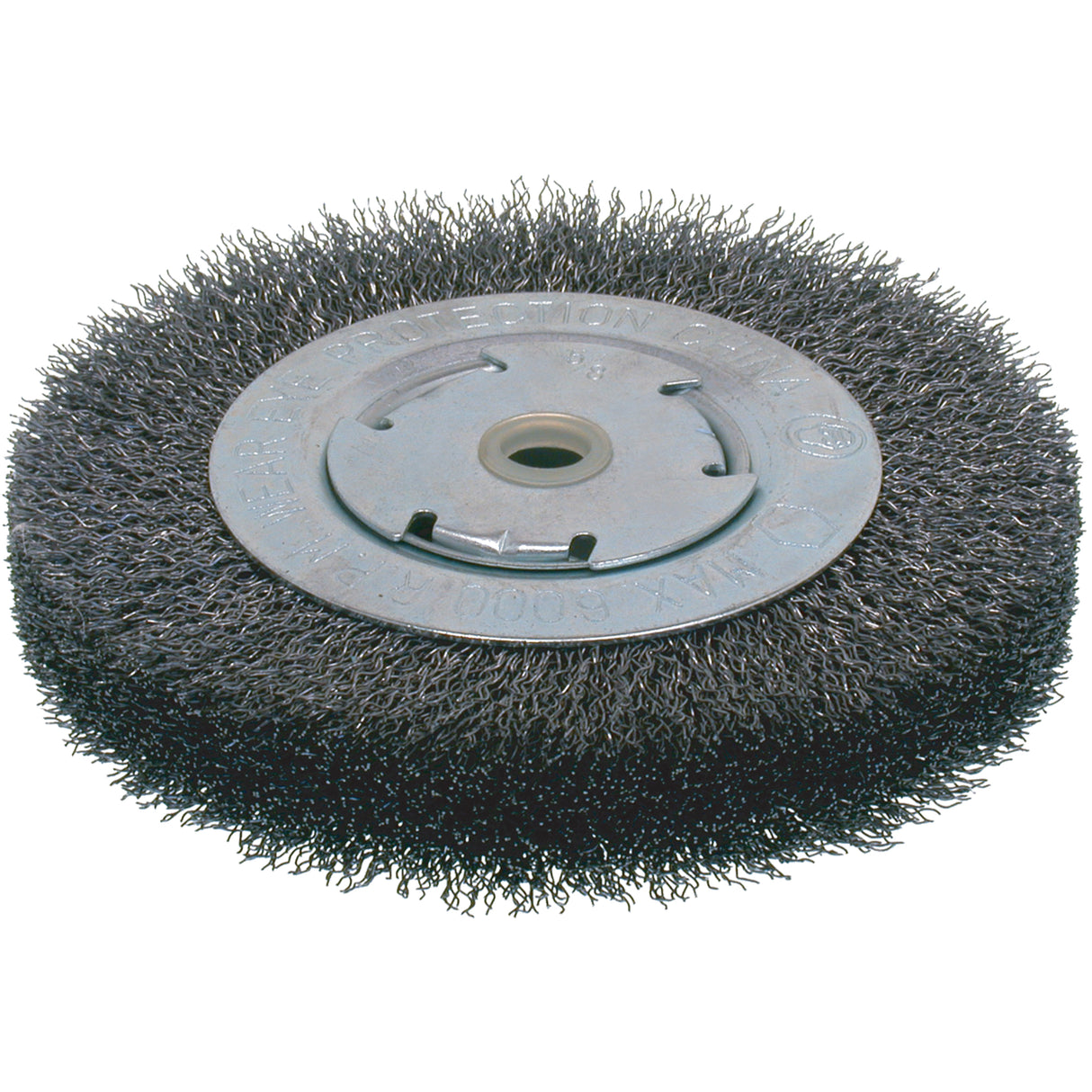 Economy Crimped Wire Wheel Brushes - Wide Face, 8" Dia., 0.014 Fill, 2" Arbor