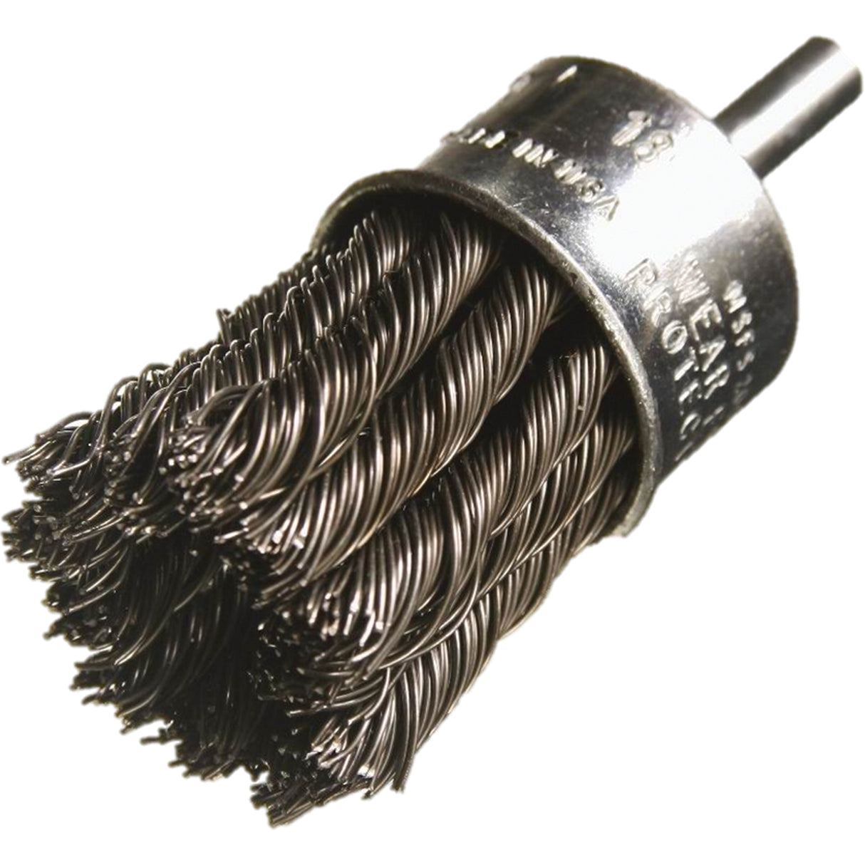 Knotted Wire End Brushes, 1/2" Dia., 0.014" Wire Dia., 1/4" Shank