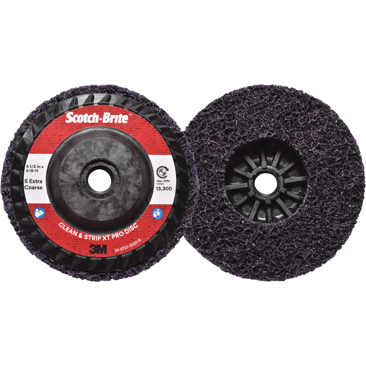 Scotch-Brite™ Clean & Strip XT Pro Disc, 4-1/2" Dia., Extra Coarse Grit, Silicon Carbide