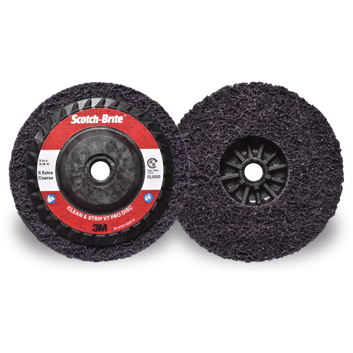 Scotch-Brite™ Clean & Strip XT Pro Disc, 5" Dia., Extra Coarse Grit, Silicon Carbide