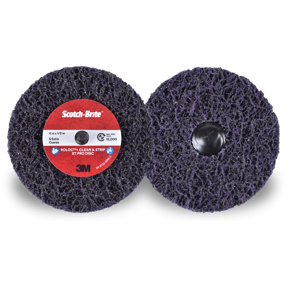 Scotch-Brite™ Roloc™+ Clean & Strip XT Pro Disc, 4" Dia., Extra Coarse Grit, Silicon Carbide