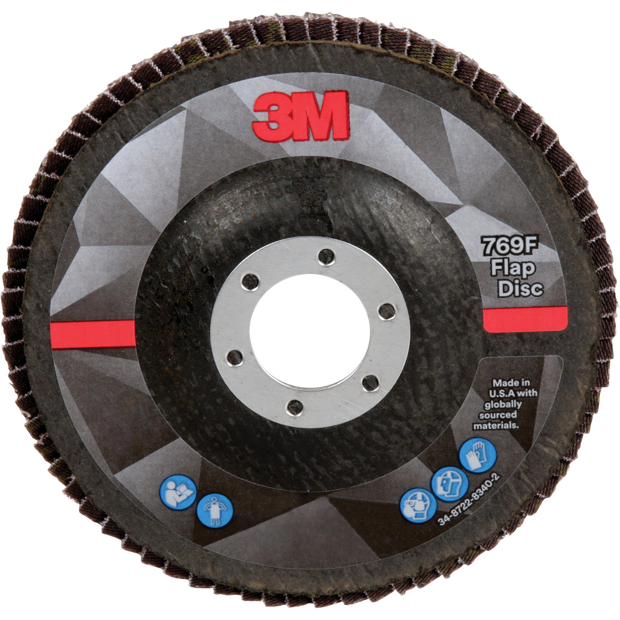 769F Quick Change Flap Disc, 5" x 7/8", Type 27, 40+ Grit, Ceramic