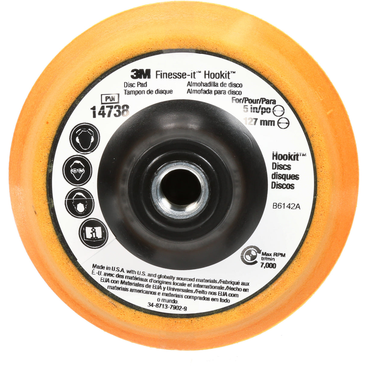 Finesse-it™ Hookit™ Disc Pad, 5" Dia.