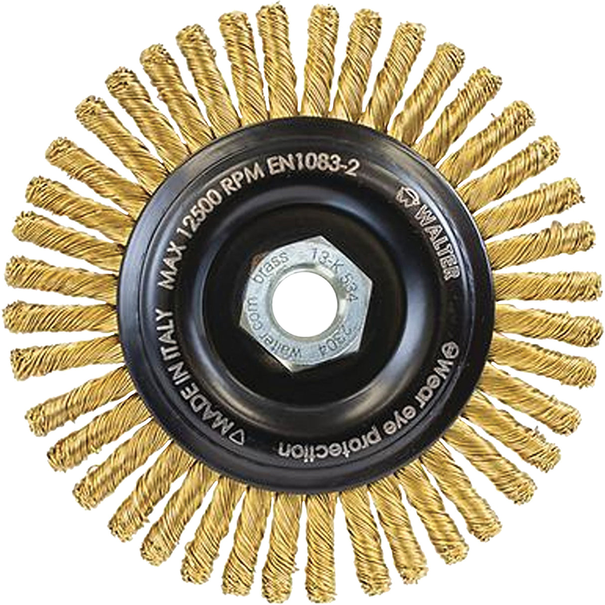 Spark-Free Brass Wire Wheel, 5" Dia. x 5/8"-11 Arbor