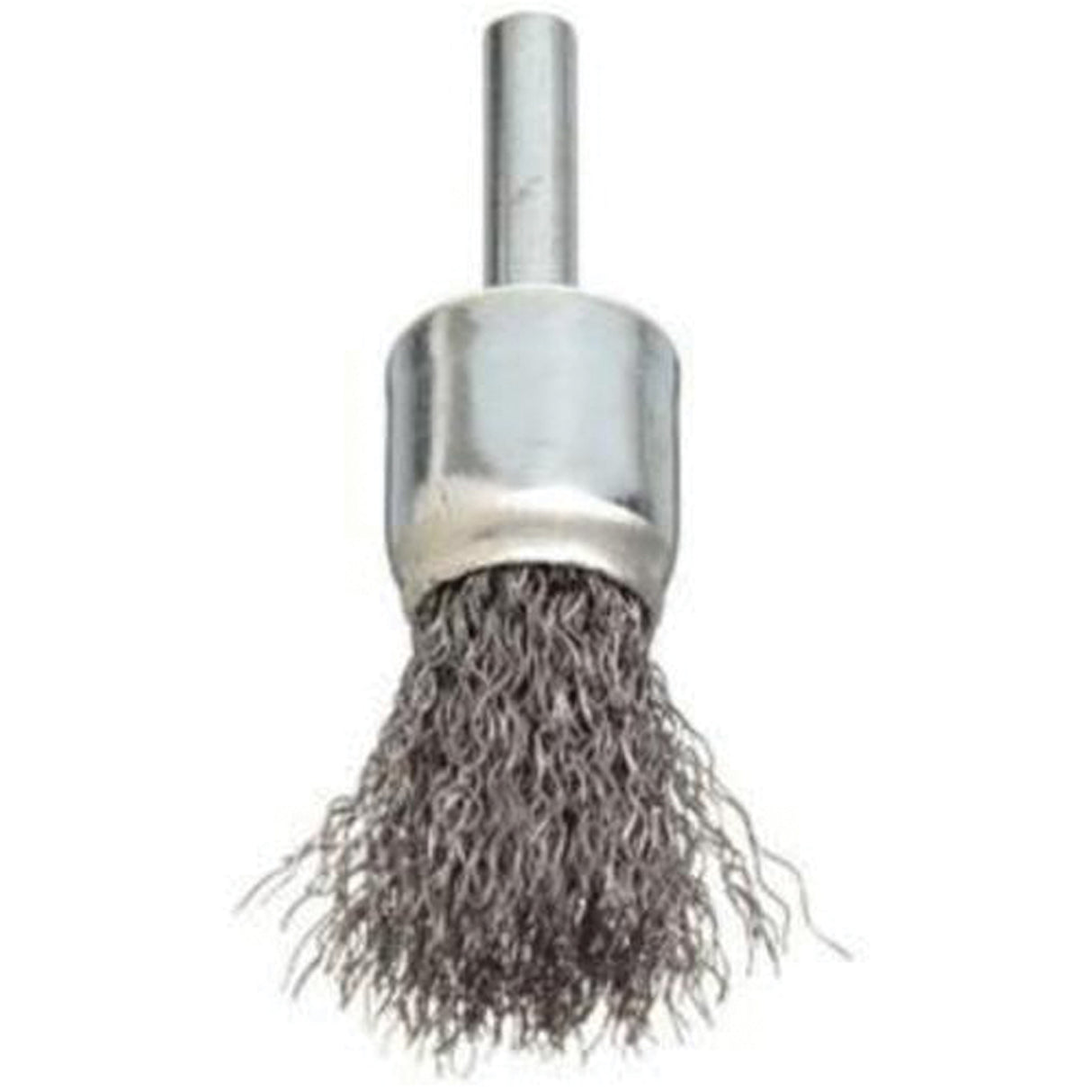 Stem Mounted Crimped Wire Brush, 3/4", 0.006" Fill, 1/4" Shank
