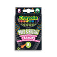 Crayola Bold & Bright Construction Paper Crayons, 8 Count (Case of 48)