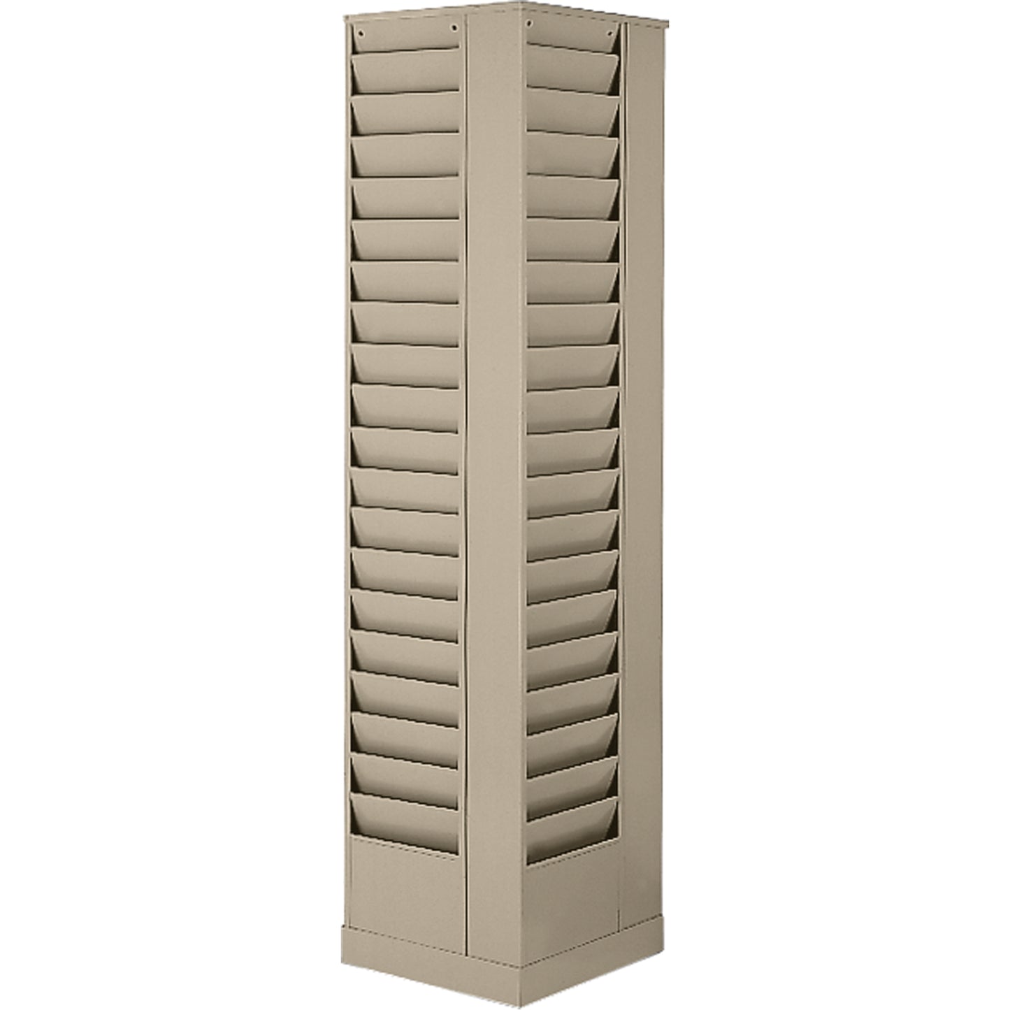 Literature Storage Racks, Rotating, 23 Slots, Steel, 14-1/8" W x 14-1/8" D x 66" H