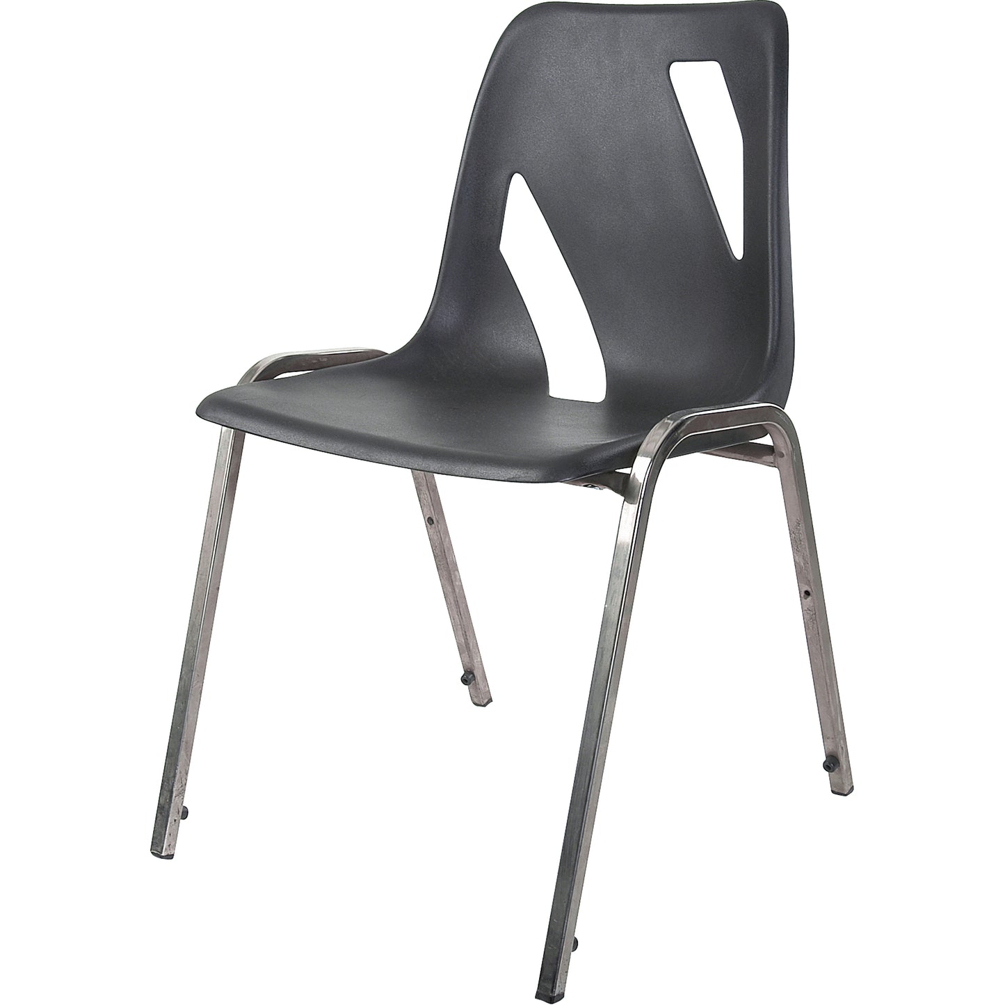 Stacking Chair, Vinyl, 31" High, 275 lbs. Capacity, Black