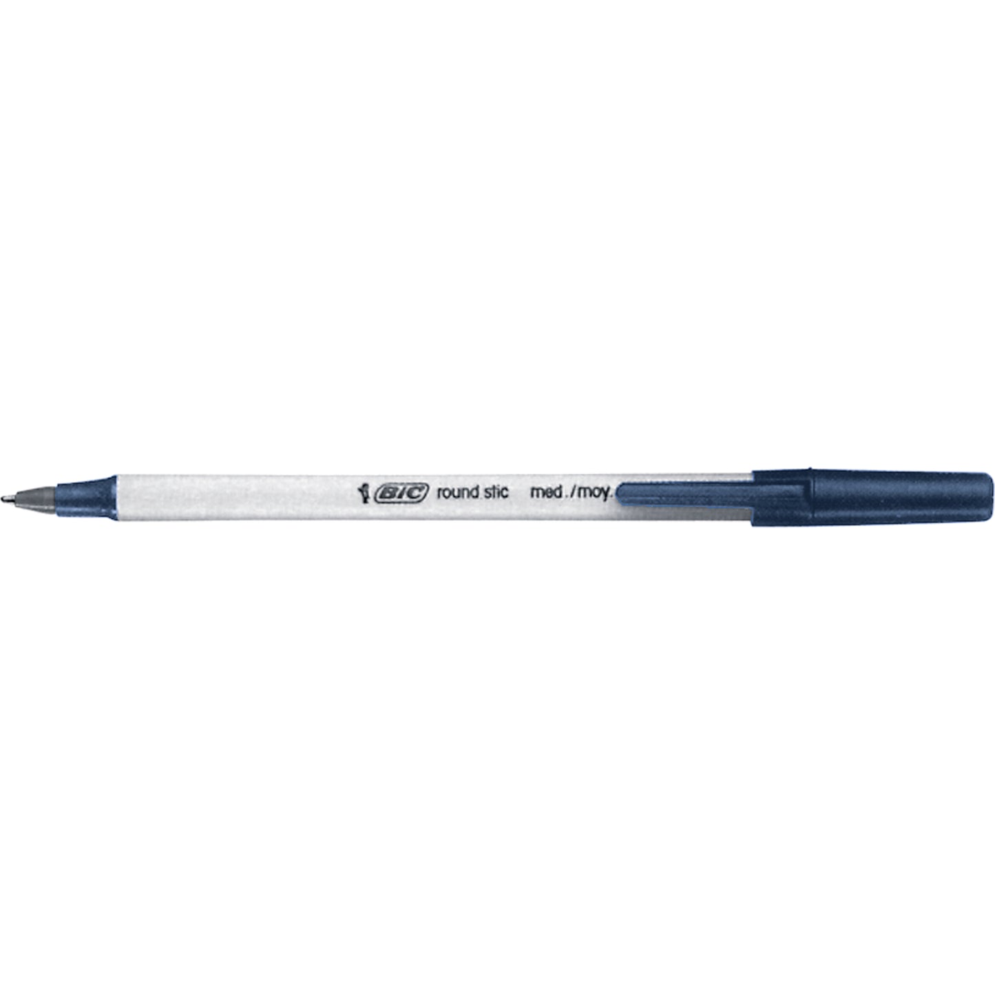 Bic® Round Stic™ Ball Point Pen, Black, 1 mm