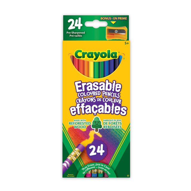 Crayola Erasable Coloured Pencils, 24 Count (Case of 10)