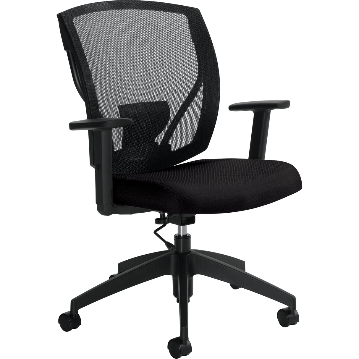 Task Chairs, Vinyl, Black, 300 lbs. Capacity