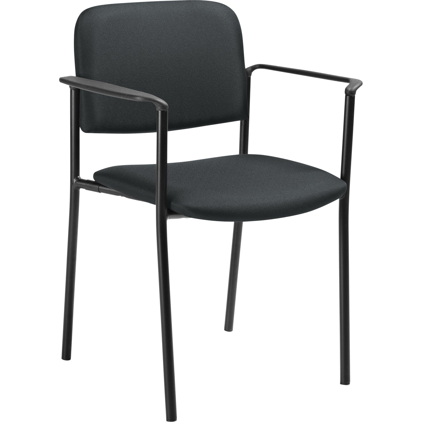 Stacking Chairs, Fabric, 32" High, 300 lbs. Capacity, Charcoal