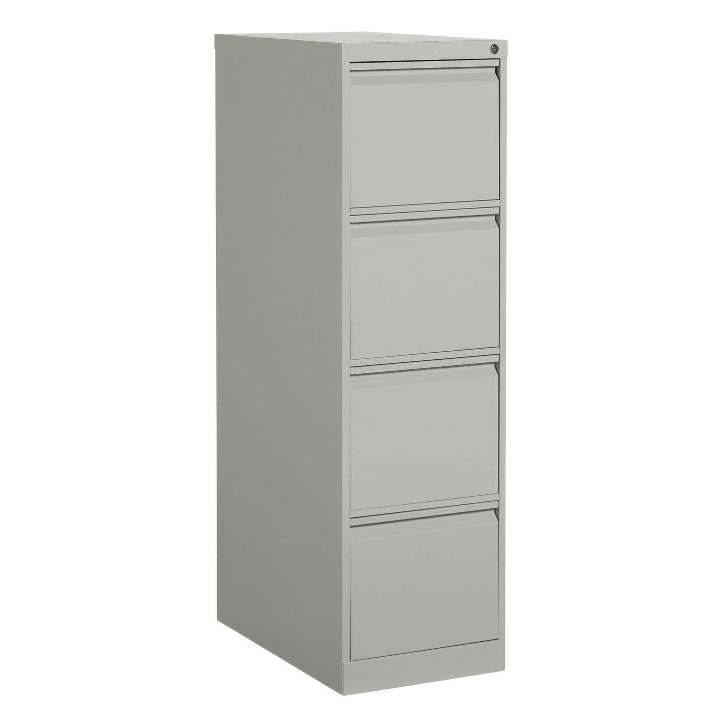 Vertical Filing Cabinet, Steel, 4 Drawers, 15-1/7" W x 25" D x 52" H, Grey