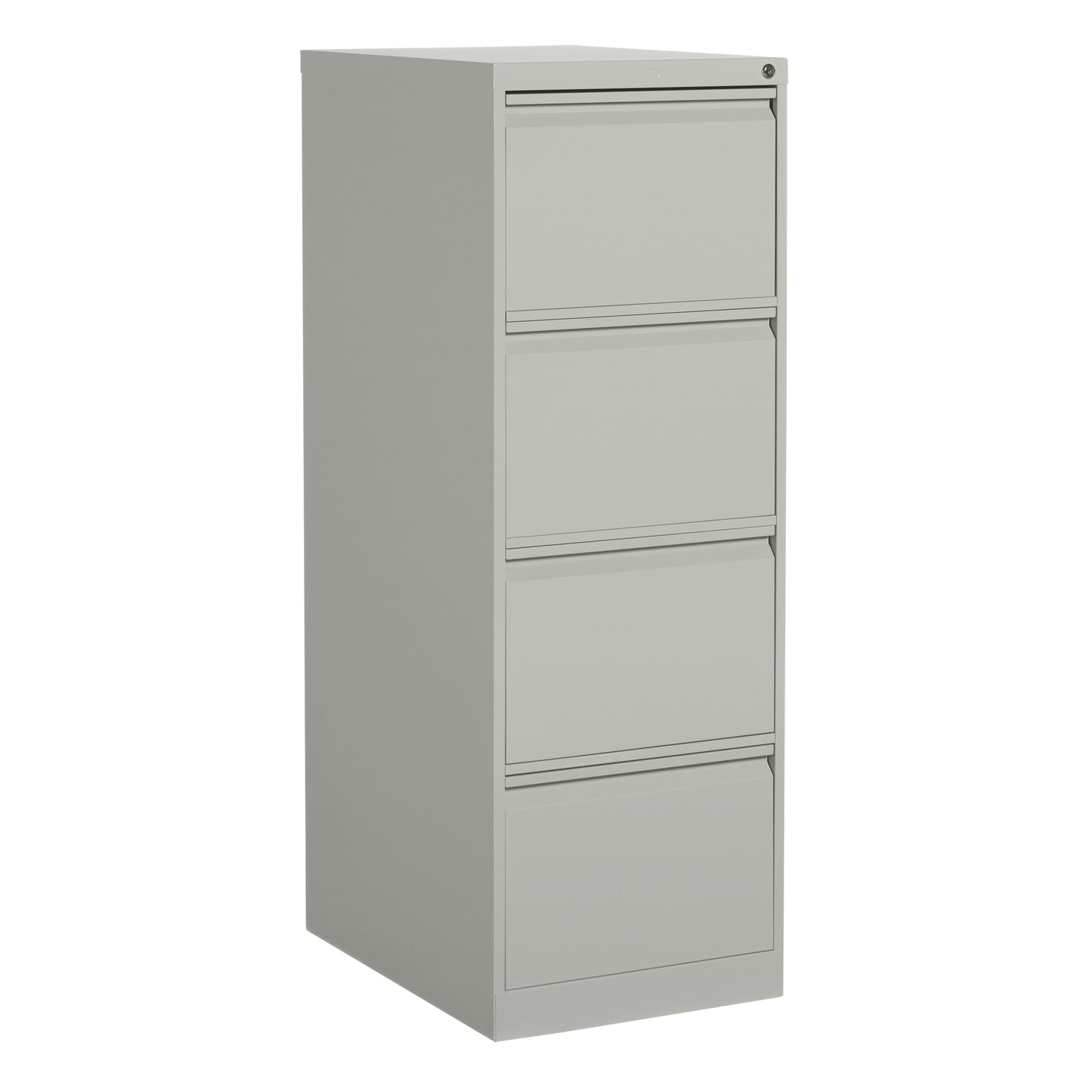 Vertical Filing Cabinet, Steel, 4 Drawers, 18-1/7" W x 25" D x 52" H, Grey