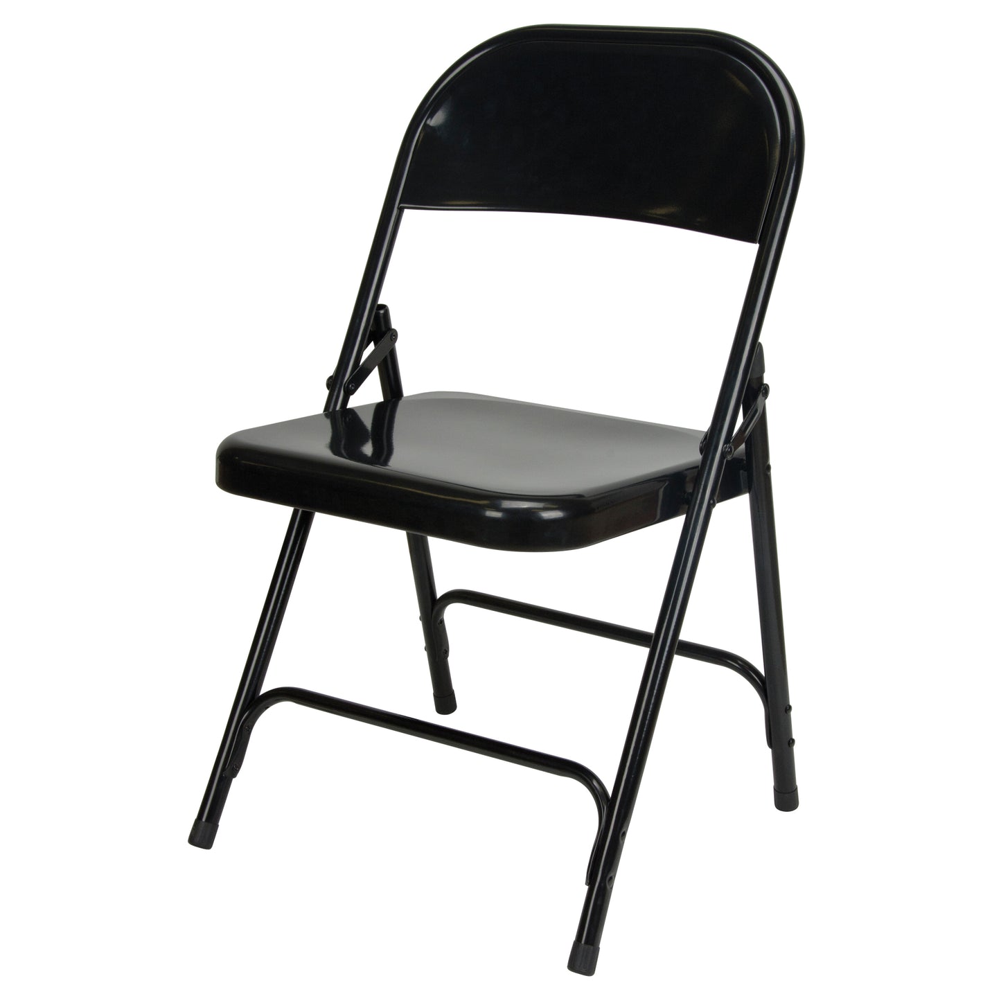Folding Chair, Steel, Black, 300 lbs. Weight Capacity