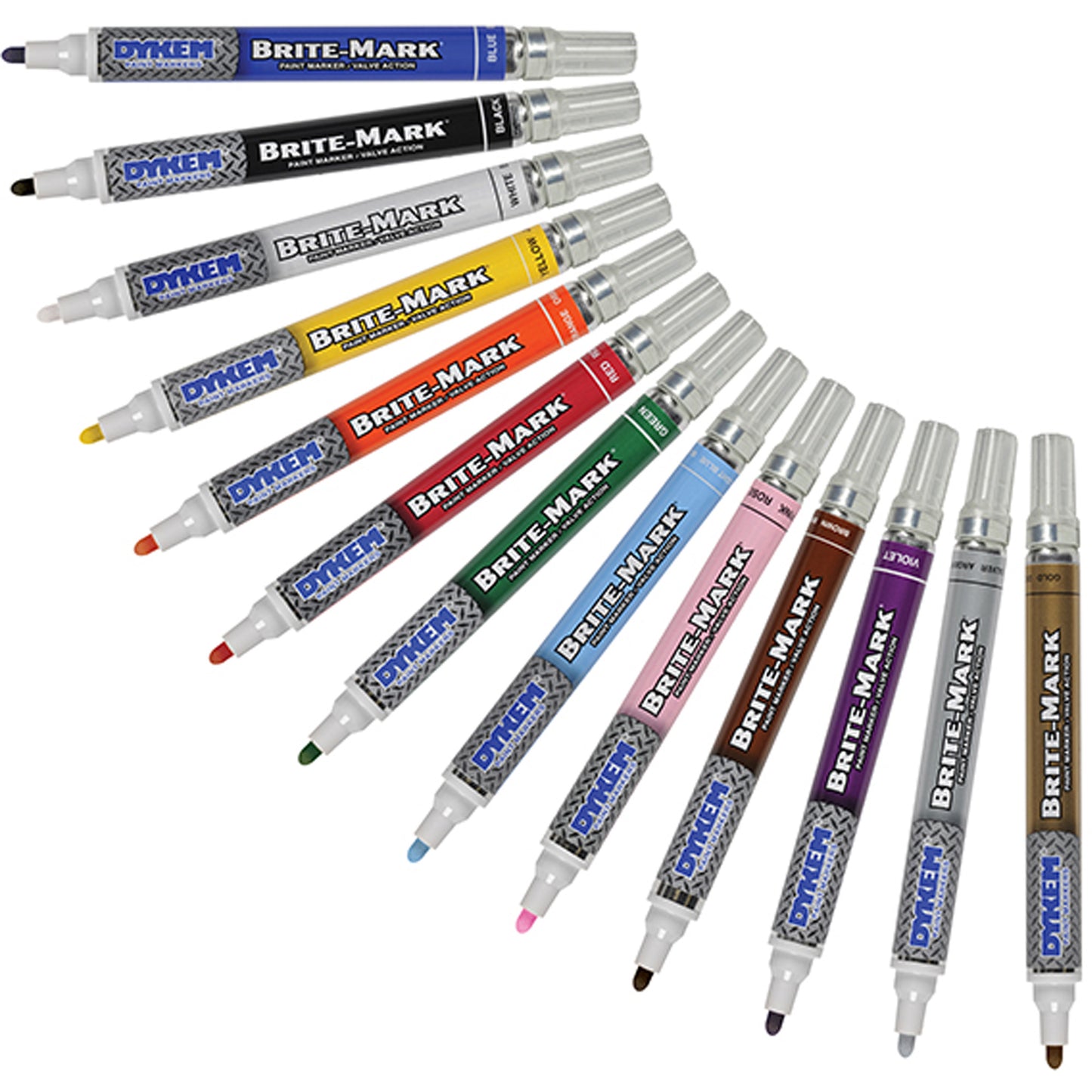 Brite-Mark® Medium Paint Marker, Liquid, White