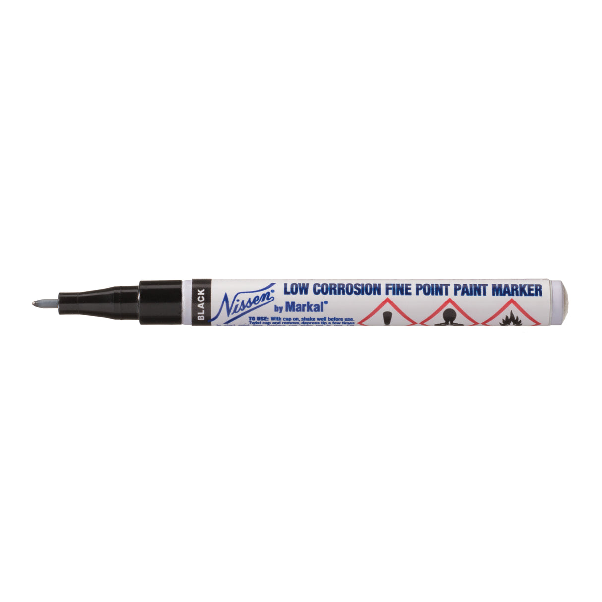 Nissen® Low-Corrosion Fine-Point Paint Marker, Liquid, Black