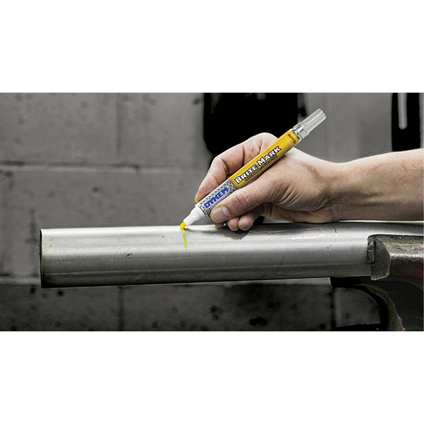 Brite-Mark® Medium Tip Paint Marker, Liquid, Yellow