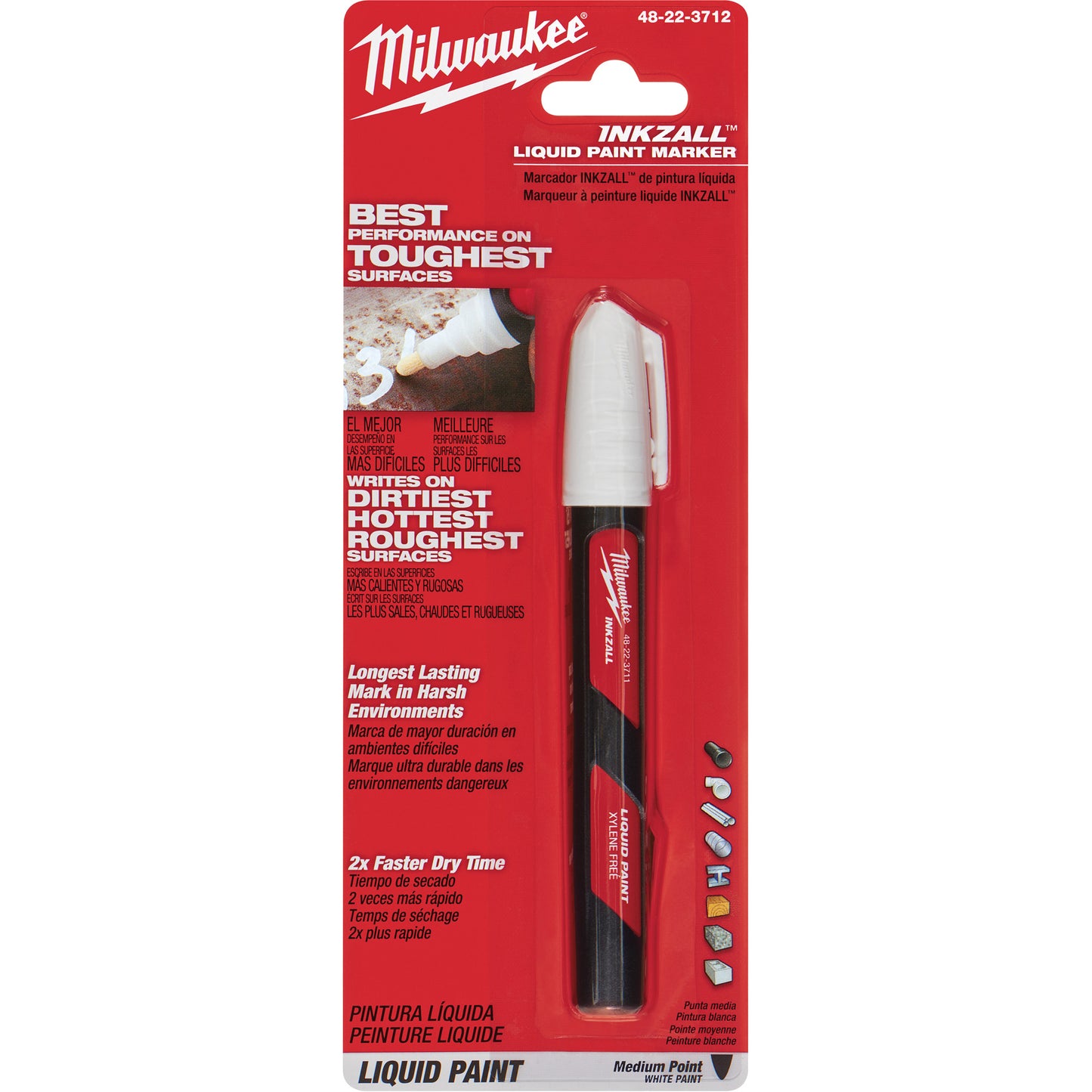 Inkzall™ Paint Marker, Liquid, White