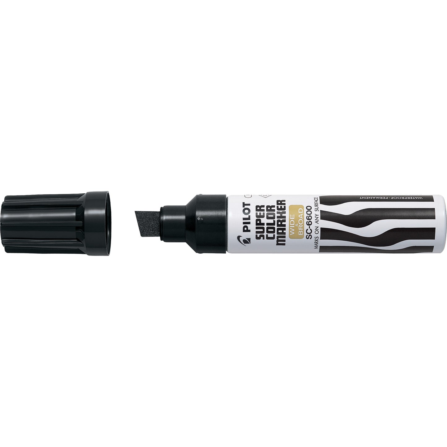 Super Colour Jumbo Permanent Marker, Chisel, Black