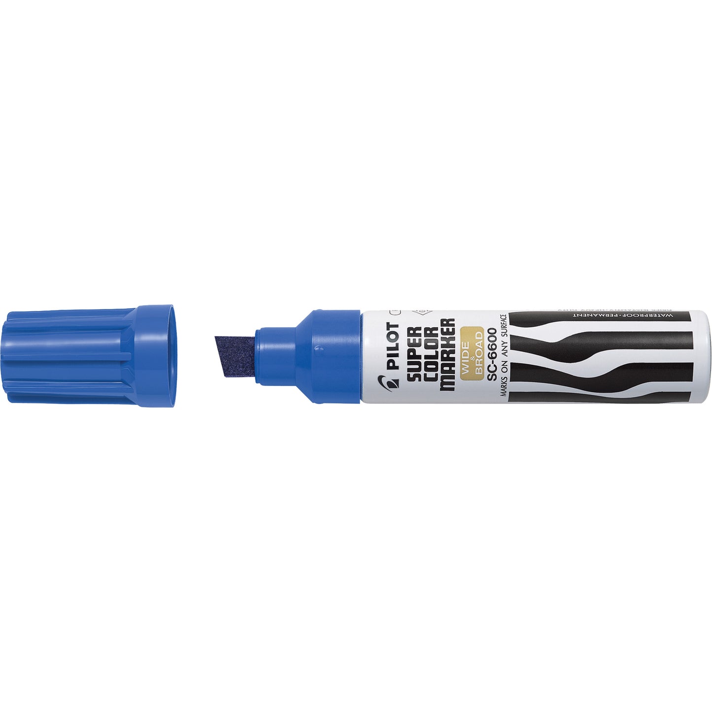 Super Colour Jumbo Permanent Marker, Chisel, Blue